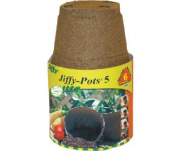 JIFFY 5" ROUND PEAT POT 6/PK