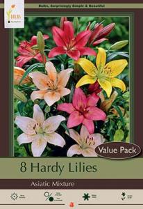 LILY ASIATIC PKG OF 8 HARDY MIXTURE