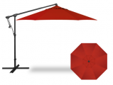 10 FOOT CANTILEVER UMBRELLA RED WITH BLACK POLE