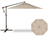 10 FOOT CANTILEVER UMBRELLA KHAKI WITH BRONZE POLE