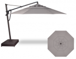 13 FOOT CANTILEVER UMBRELLA AND BASE, BOULDER WITH BLACK POLE