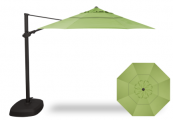 11.5 FOOT CANTILEVER UMBRELLA AND BASE, KIWI WITH BLACK POLE
