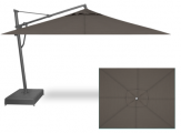 13 FOOT CANTILEVER UMBRELLA AND BASE, LATTITUDE GRAY WITH ANTHRACITE POLE