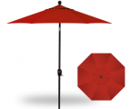 7.5 FOOT MARKET UMBRELLA RED WITH BLACK POLE