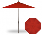9 FOOT MARKET UMBRELLA COLLAR TILT RED WITH ANTHRACITE POLE