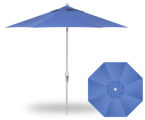9 FOOT MARKET UMBRELLA AUTO TILT, SKY WITH WHITE POLE