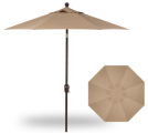 7.5 FOOT MARKET UMBRELLA SESAME WITH BRONZE POLE