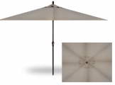 8x10 FOOT MARKET UMBRELLA RECTANGLE CASH ASH WITH BLACK POLE