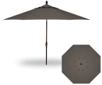11 FOOT MARKET UMBRELLA COLLAR TILT LATTITUDE GREY WITH BLACK POLE