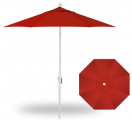 7.5 FOOT MARKET UMBRELLA RED WITH WHITE POLE