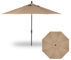 11 FOOT MARKET UMBRELLA COLLAR TILT SESAME WITH BRONZE POLE
