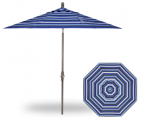 9 FOOT MARKET UMBRELLA COLLAR TILT, MILANO STRIPE CHARCOAL WITH ANTHRACITE