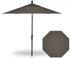 9 FOOT MARKET UMBRELLA COLLAR TILT, LATTITUDE GRAY WITH BLACK POLE