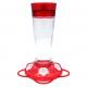 RUBY GLASS HUMMINGBIRD FEEDER 10OZ