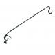 13" BLACK CLAMP ON DECK HOOK