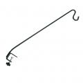 13" BLACK CLAMP ON DECK HOOK